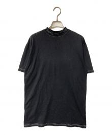 Acne studios（アクネ ストゥディオズ）の古着「GOJINA DYED 襟ロゴTシャツ」｜ブラック