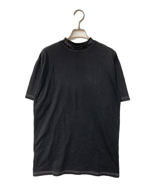 Acne studios（アクネ ストゥディオズ）Acne studios (アクネ ストゥディオズ) GOJINA DYED 襟ロゴTシャツ ブラック サイズ:XXSの古着・服飾アイテム