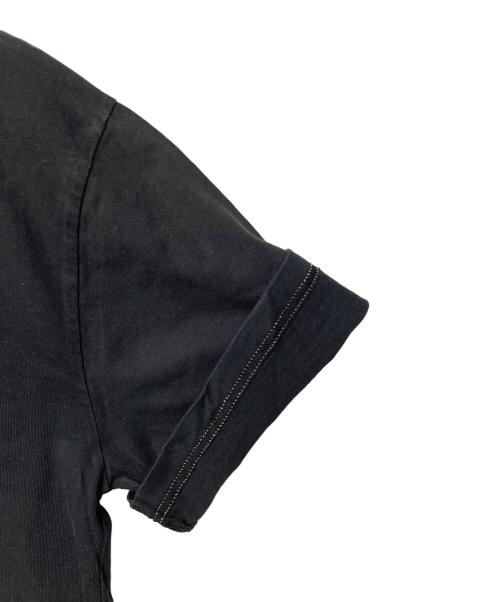 Acne studios（アクネ ストゥディオズ）Acne studios (アクネ ストゥディオズ) GOJINA DYED 襟ロゴTシャツ ブラック サイズ:XXSの古着・服飾アイテム