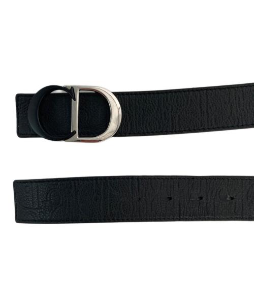 Christian Dior（クリスチャン ディオール）Christian Dior (クリスチャン ディオール) CDバックルレザーベルト ブラックの古着・服飾アイテム