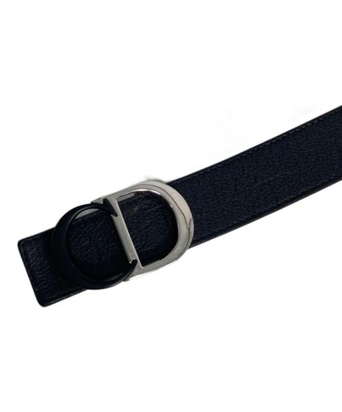Christian Dior（クリスチャン ディオール）Christian Dior (クリスチャン ディオール) CDバックルレザーベルト ブラックの古着・服飾アイテム