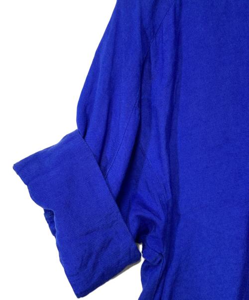 Adam et Rope（アダム エ ロペ）Adam et Rope (アダム エ ロペ) リネンボリュームスリーブワンピース ブルー サイズ:Fの古着・服飾アイテム