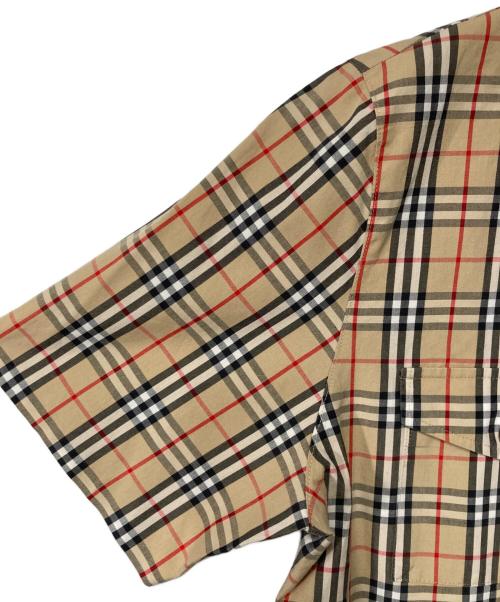 Burberry's（バーバリー）Burberry's (バーバリー) 半袖ノバチェックシャツ ブラウン サイズ:42の古着・服飾アイテム