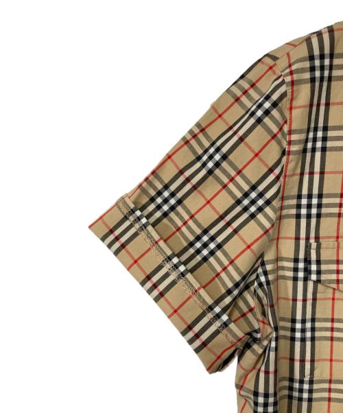 Burberry's（バーバリー）Burberry's (バーバリー) 半袖ノバチェックシャツ ブラウン サイズ:42の古着・服飾アイテム