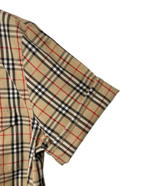 Burberry's（バーバリー）Burberry's (バーバリー) 半袖ノバチェックシャツ ブラウン サイズ:42の古着・服飾アイテム