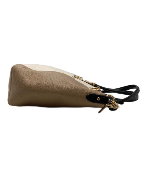 COACH（コーチ）COACH (コーチ) ケイシー サッチェル カラーブロック 2WAYバッグ ベージュ×ブラウンの古着・服飾アイテム