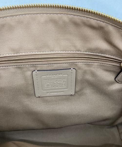COACH（コーチ）COACH (コーチ) ケイシー サッチェル カラーブロック 2WAYバッグ ベージュ×ブラウンの古着・服飾アイテム
