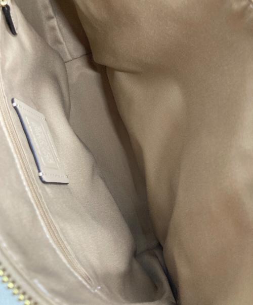 COACH（コーチ）COACH (コーチ) ケイシー サッチェル カラーブロック 2WAYバッグ ベージュ×ブラウンの古着・服飾アイテム