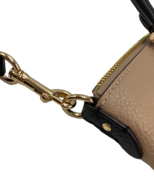 COACH（コーチ）COACH (コーチ) ケイシー サッチェル カラーブロック 2WAYバッグ ベージュ×ブラウンの古着・服飾アイテム
