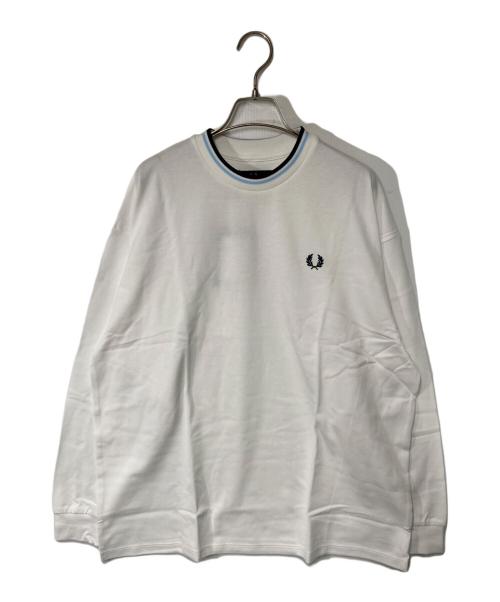 FRED PERRY（フレッドペリー）FRED PERRY (フレッドペリー) ロングスリーブカットソー ホワイト サイズ:Ｍの古着・服飾アイテム