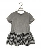BORDERS at BALCONYボーダーズアットバルコニー）の古着「PEPLUM TEE」｜グレー