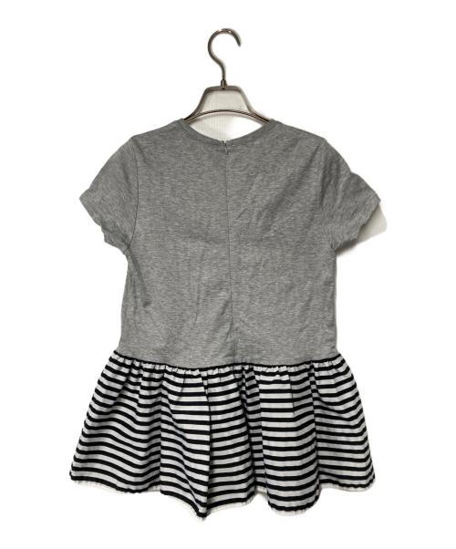 BORDERS at BALCONY（ボーダーズアットバルコニー）BORDERS AT BALCONY (ボーダーズアットバルコニー) PEPLUM TEE グレー サイズ:36の古着・服飾アイテム