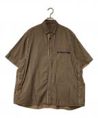 sacaiサカイ）の古着「Stripe S/S Shirts」｜ベージュ×ブラック