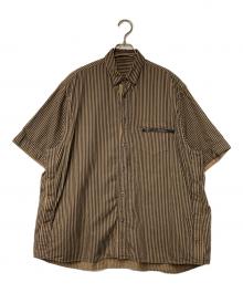 sacai（サカイ）の古着「Stripe S/S Shirts」｜ベージュ×ブラック