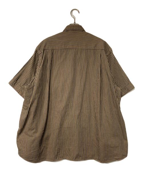 sacai（サカイ）sacai (サカイ) Stripe S/S Shirts ベージュ×ブラック サイズ:2の古着・服飾アイテム