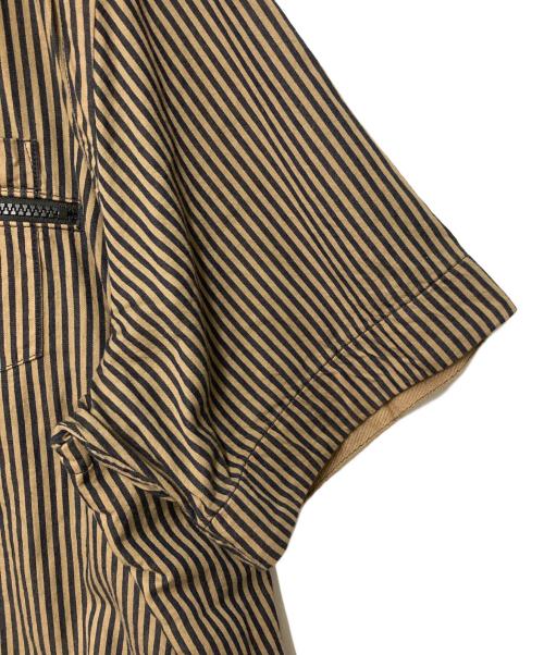 sacai（サカイ）sacai (サカイ) Stripe S/S Shirts ベージュ×ブラック サイズ:2の古着・服飾アイテム