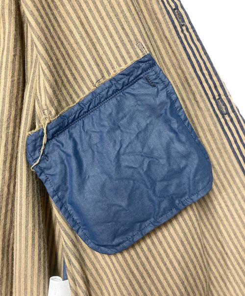 sacai（サカイ）sacai (サカイ) Stripe S/S Shirts ベージュ×ブラック サイズ:2の古着・服飾アイテム