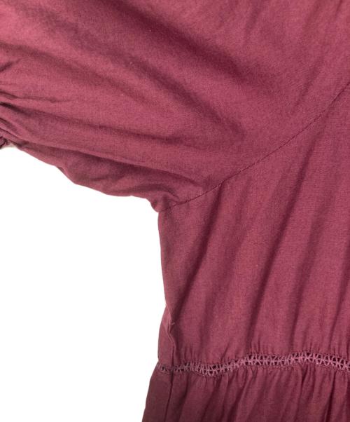 merlette（マーレット）merlette (マーレット) ティアードワンピース ボルドー サイズ:FREEの古着・服飾アイテム