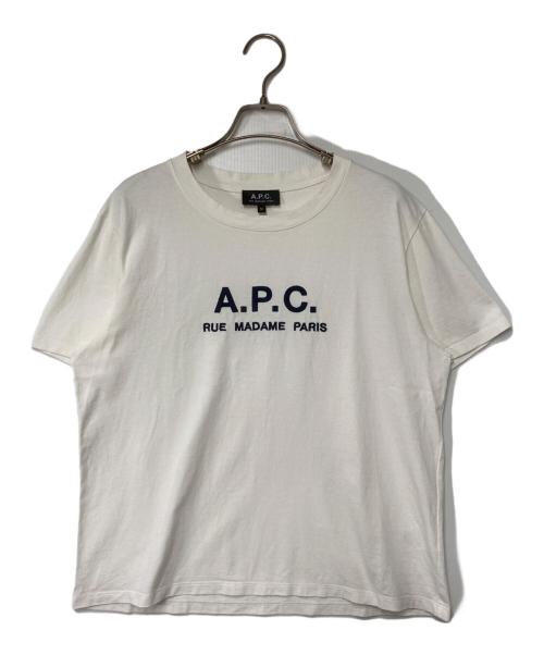 A.P.C.（アーペーセー）A.P.C. (アーペーセー) ロゴTシャツ ホワイト サイズ:Mの古着・服飾アイテム