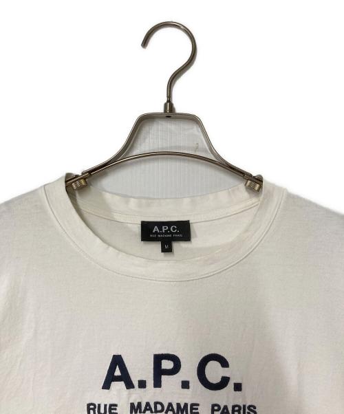 A.P.C.（アーペーセー）A.P.C. (アーペーセー) ロゴTシャツ ホワイト サイズ:Mの古着・服飾アイテム