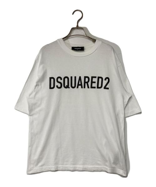 DSQUARED2（ディースクエアード）DSQUARED2 (ディースクエアード) ロゴTシャツ ホワイト サイズ:Sの古着・服飾アイテム