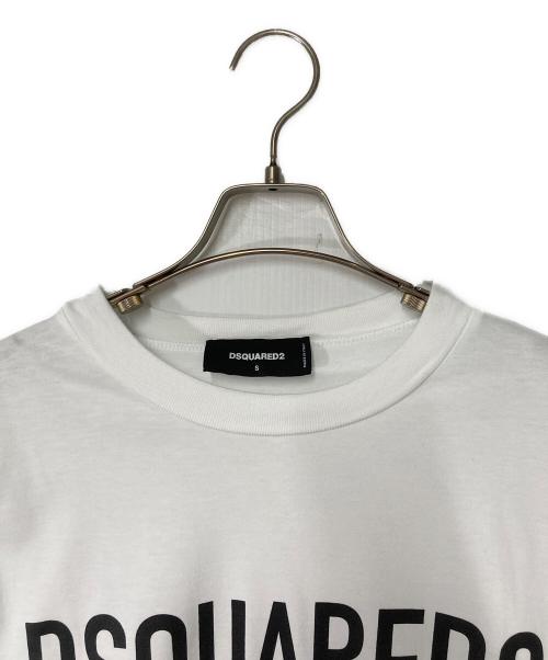 DSQUARED2（ディースクエアード）DSQUARED2 (ディースクエアード) ロゴTシャツ ホワイト サイズ:Sの古着・服飾アイテム