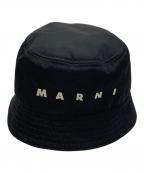MARNIマルニ）の古着「ロゴ刺繍バケットハット」｜ブラック