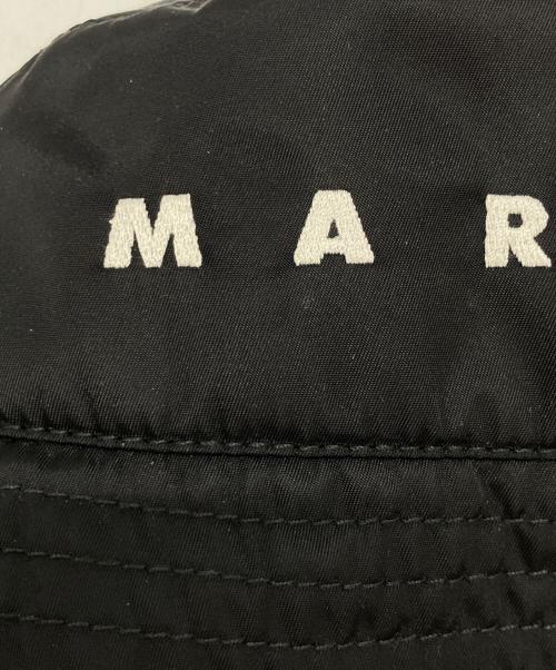 MARNI（マルニ）MARNI (マルニ) ロゴ刺繍バケットハット ブラック サイズ:Mの古着・服飾アイテム