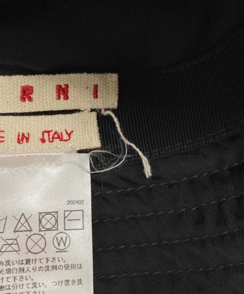 MARNI（マルニ）MARNI (マルニ) ロゴ刺繍バケットハット ブラック サイズ:Mの古着・服飾アイテム