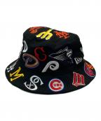 New Era×MLBニューエラ×エムエルビー）の古着「ワッペン刺繍バケットハット」｜ブラック