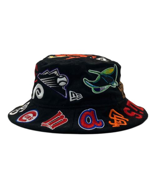 New Era（ニューエラ）New Era (ニューエラ) MLB (エムエルビー) ワッペン刺繍バケットハット ブラックの古着・服飾アイテム