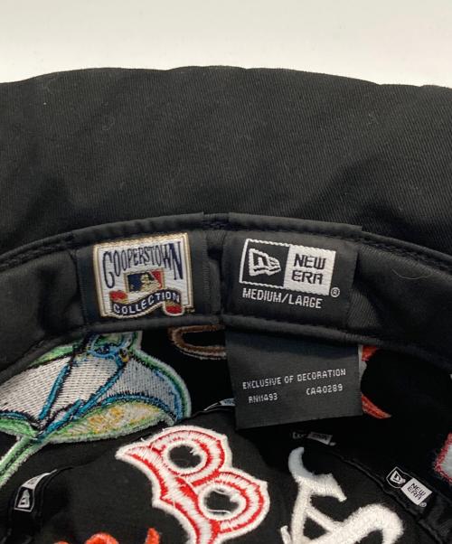 New Era（ニューエラ）New Era (ニューエラ) MLB (エムエルビー) ワッペン刺繍バケットハット ブラックの古着・服飾アイテム