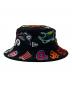 New Era (ニューエラ) MLB (エムエルビー) ワッペン刺繍バケットハット ブラック：5000円