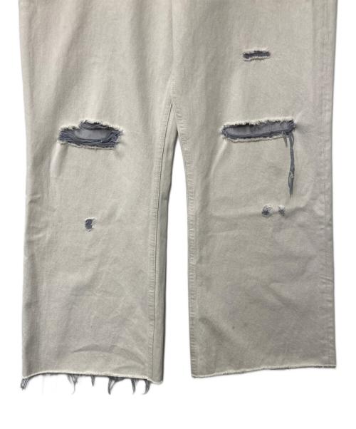 AMICUS ANIMAE（AMICUS ANIMAE）AMICUS ANIMAE (AMICUS ANIMAE) ダメージ加工デニムパンツ グレー サイズ:XLの古着・服飾アイテム