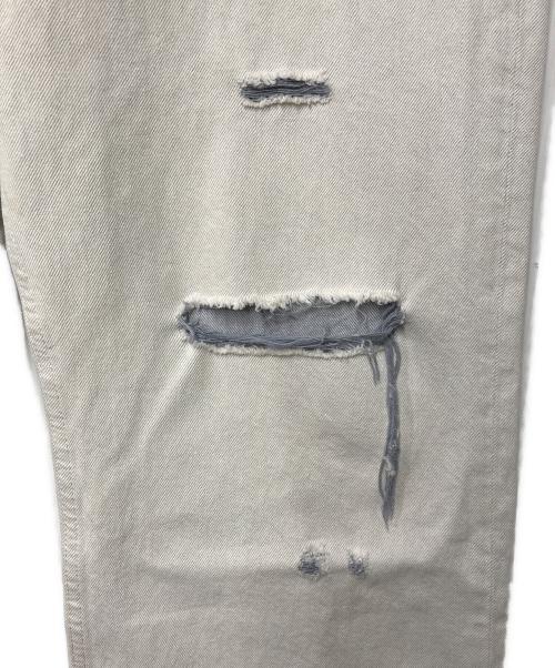 AMICUS ANIMAE（AMICUS ANIMAE）AMICUS ANIMAE (AMICUS ANIMAE) ダメージ加工デニムパンツ グレー サイズ:XLの古着・服飾アイテム