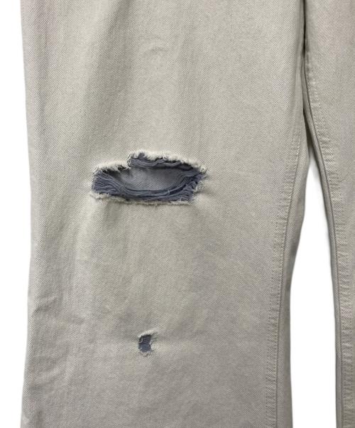 AMICUS ANIMAE（AMICUS ANIMAE）AMICUS ANIMAE (AMICUS ANIMAE) ダメージ加工デニムパンツ グレー サイズ:XLの古着・服飾アイテム