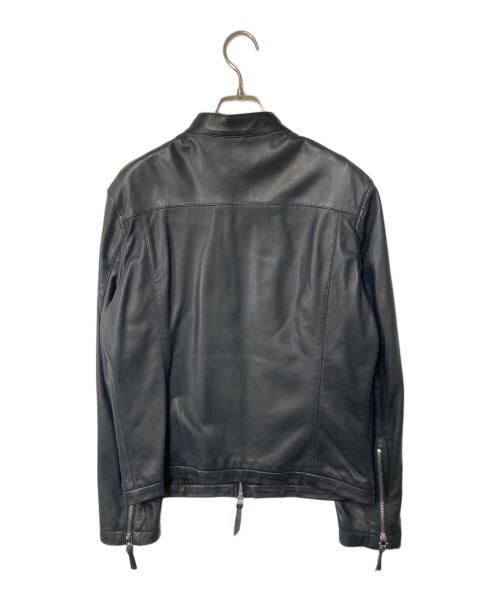 harriss（ハリス）Harriss (ハリス) シングルライダースジャケット ネイビー サイズ:40の古着・服飾アイテム