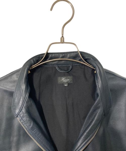 harriss（ハリス）Harriss (ハリス) シングルライダースジャケット ネイビー サイズ:40の古着・服飾アイテム
