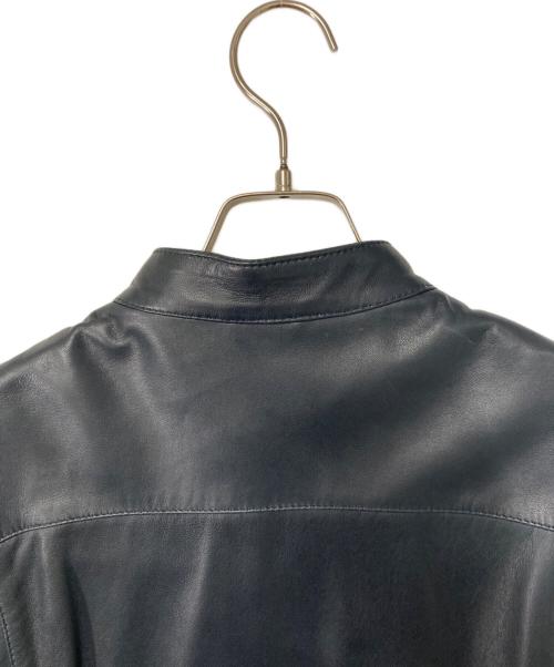 harriss（ハリス）Harriss (ハリス) シングルライダースジャケット ネイビー サイズ:40の古着・服飾アイテム