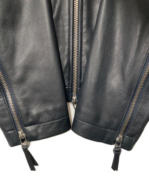 harriss（ハリス）Harriss (ハリス) シングルライダースジャケット ネイビー サイズ:40の古着・服飾アイテム
