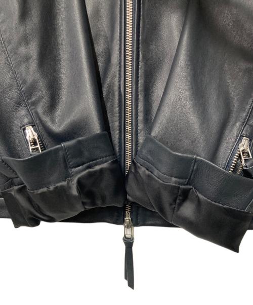 harriss（ハリス）Harriss (ハリス) シングルライダースジャケット ネイビー サイズ:40の古着・服飾アイテム