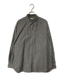 STEVEN ALAN（スティーブンアラン）の古着「ピンオックス チェック レギュラーカラー シャツ」｜ホワイト×ブラック
