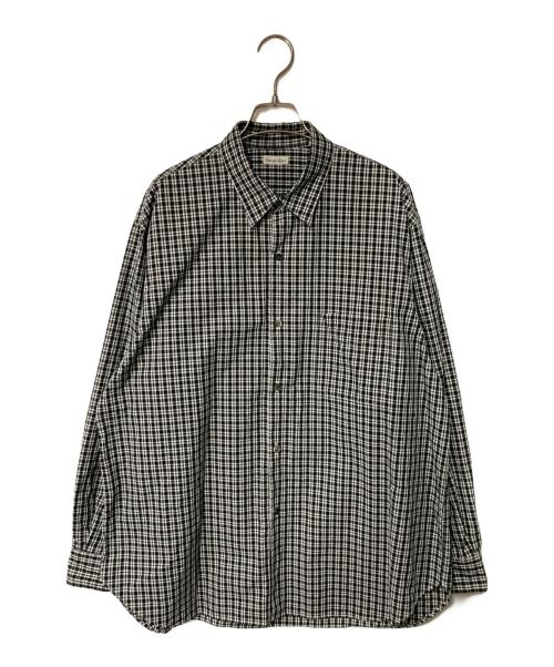 STEVEN ALAN（スティーブンアラン）STEVEN ALAN (スティーブンアラン) ピンオックス チェック レギュラーカラー シャツ ホワイト×ブラック サイズ:Freeの古着・服飾アイテム
