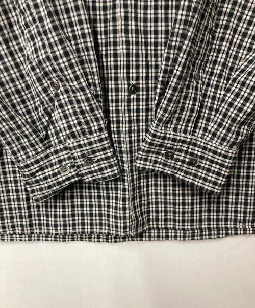 STEVEN ALAN（スティーブンアラン）STEVEN ALAN (スティーブンアラン) ピンオックス チェック レギュラーカラー シャツ ホワイト×ブラック サイズ:Freeの古着・服飾アイテム