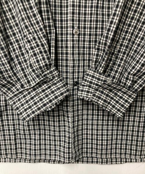 STEVEN ALAN（スティーブンアラン）STEVEN ALAN (スティーブンアラン) ピンオックス チェック レギュラーカラー シャツ ホワイト×ブラック サイズ:Freeの古着・服飾アイテム