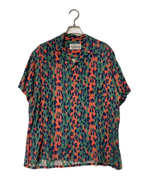 WACKO MARIA（ワコマリア）WACKO MARIA (ワコマリア) LEOPARD S/S HAWAIIAN グリーン×レッド サイズ:Sの古着・服飾アイテム