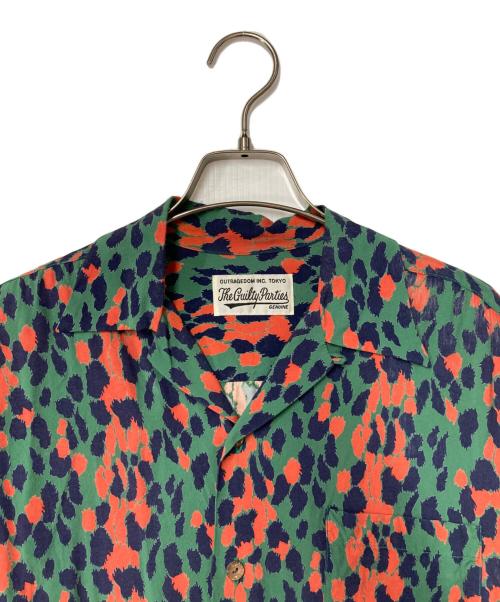 WACKO MARIA（ワコマリア）WACKO MARIA (ワコマリア) LEOPARD S/S HAWAIIAN グリーン×レッド サイズ:Sの古着・服飾アイテム