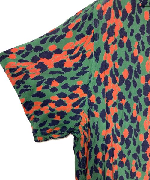WACKO MARIA（ワコマリア）WACKO MARIA (ワコマリア) LEOPARD S/S HAWAIIAN グリーン×レッド サイズ:Sの古着・服飾アイテム