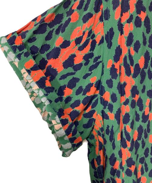 WACKO MARIA（ワコマリア）WACKO MARIA (ワコマリア) LEOPARD S/S HAWAIIAN グリーン×レッド サイズ:Sの古着・服飾アイテム