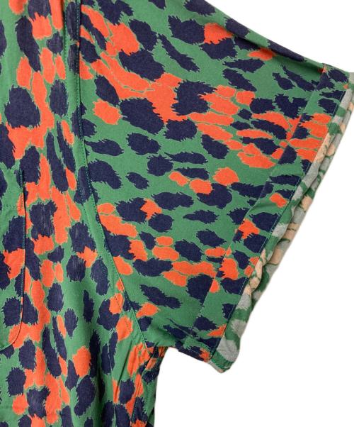WACKO MARIA（ワコマリア）WACKO MARIA (ワコマリア) LEOPARD S/S HAWAIIAN グリーン×レッド サイズ:Sの古着・服飾アイテム